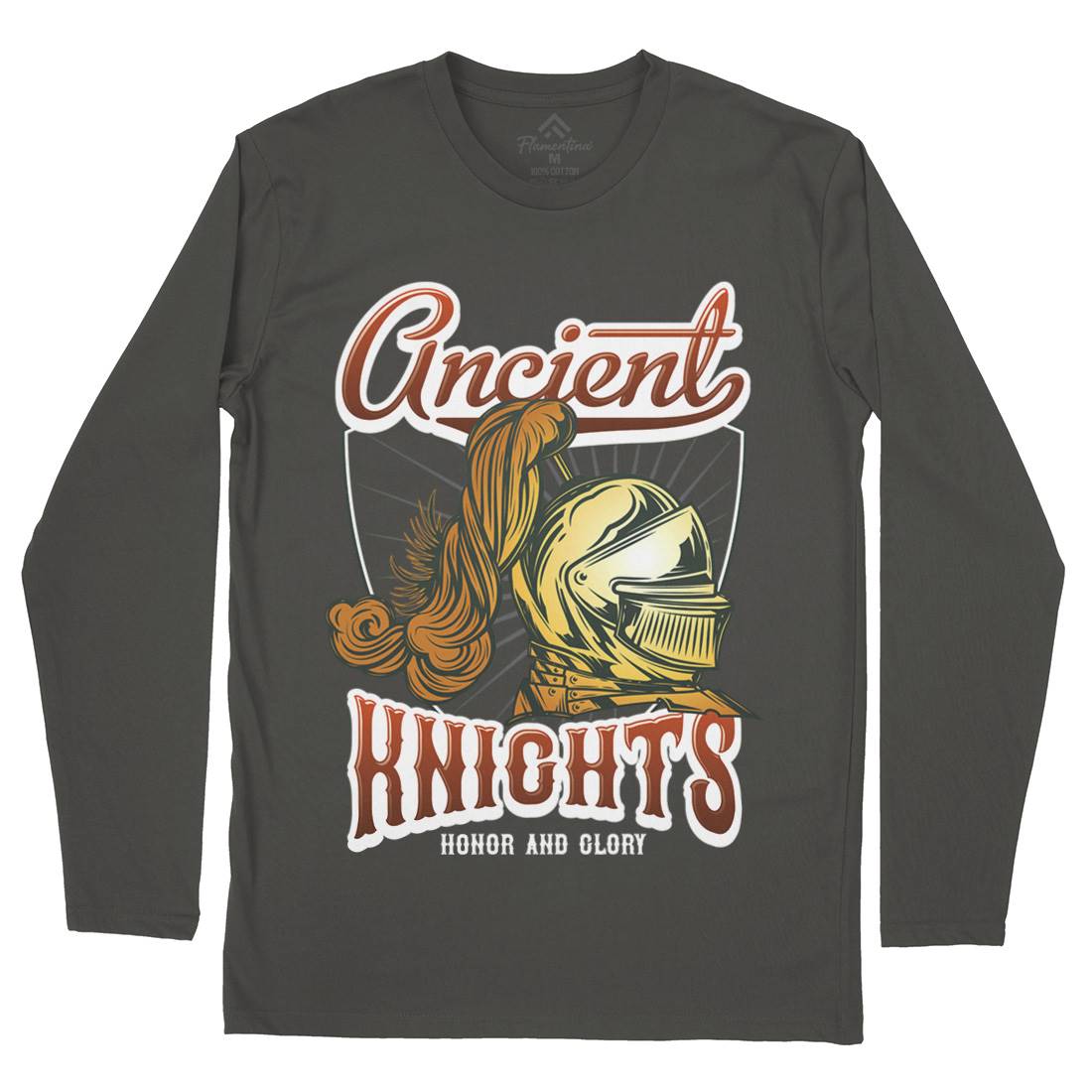 Ancient Knights Mens Long Sleeve T-Shirt Warriors C897