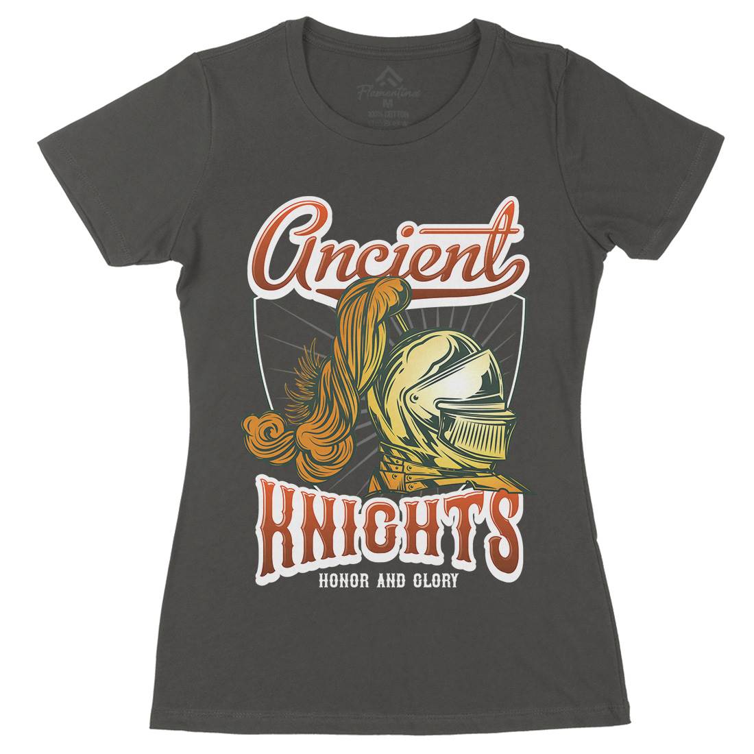 Ancient Knights Womens Organic Crew Neck T-Shirt Warriors C897