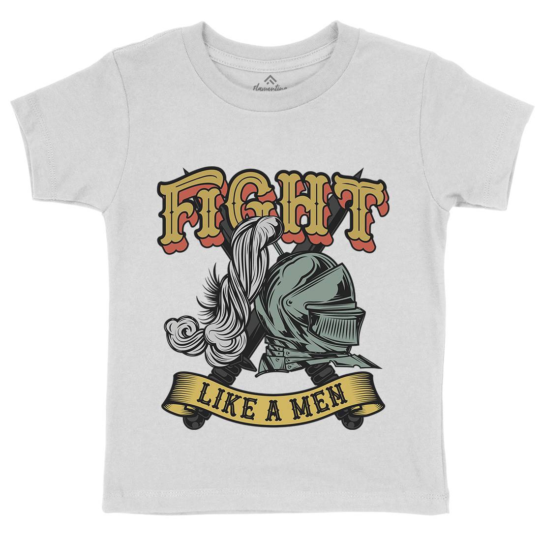 Knight Fight Kids Organic Crew Neck T-Shirt Warriors C898