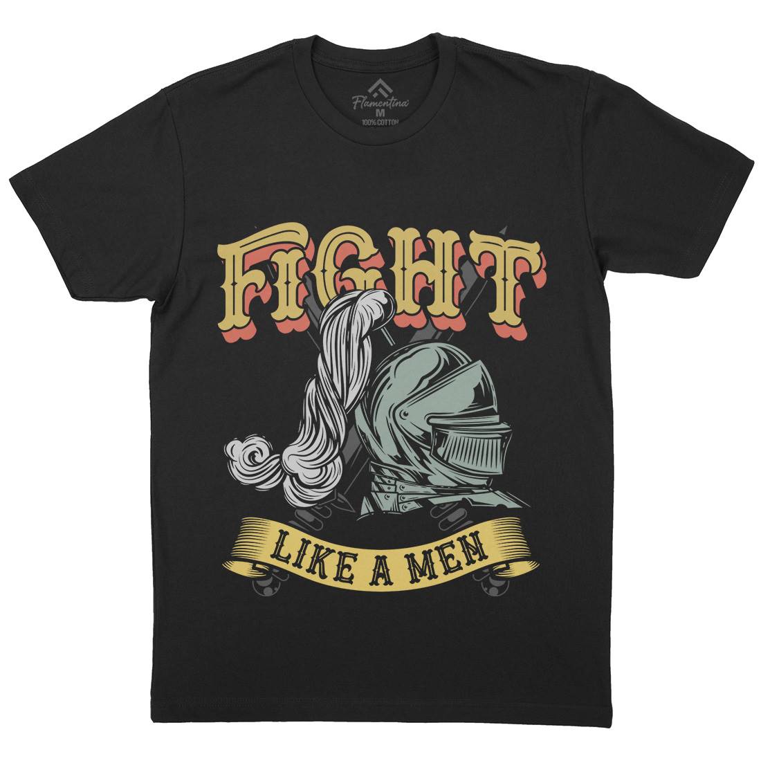 Knight Fight Mens Crew Neck T-Shirt Warriors C898