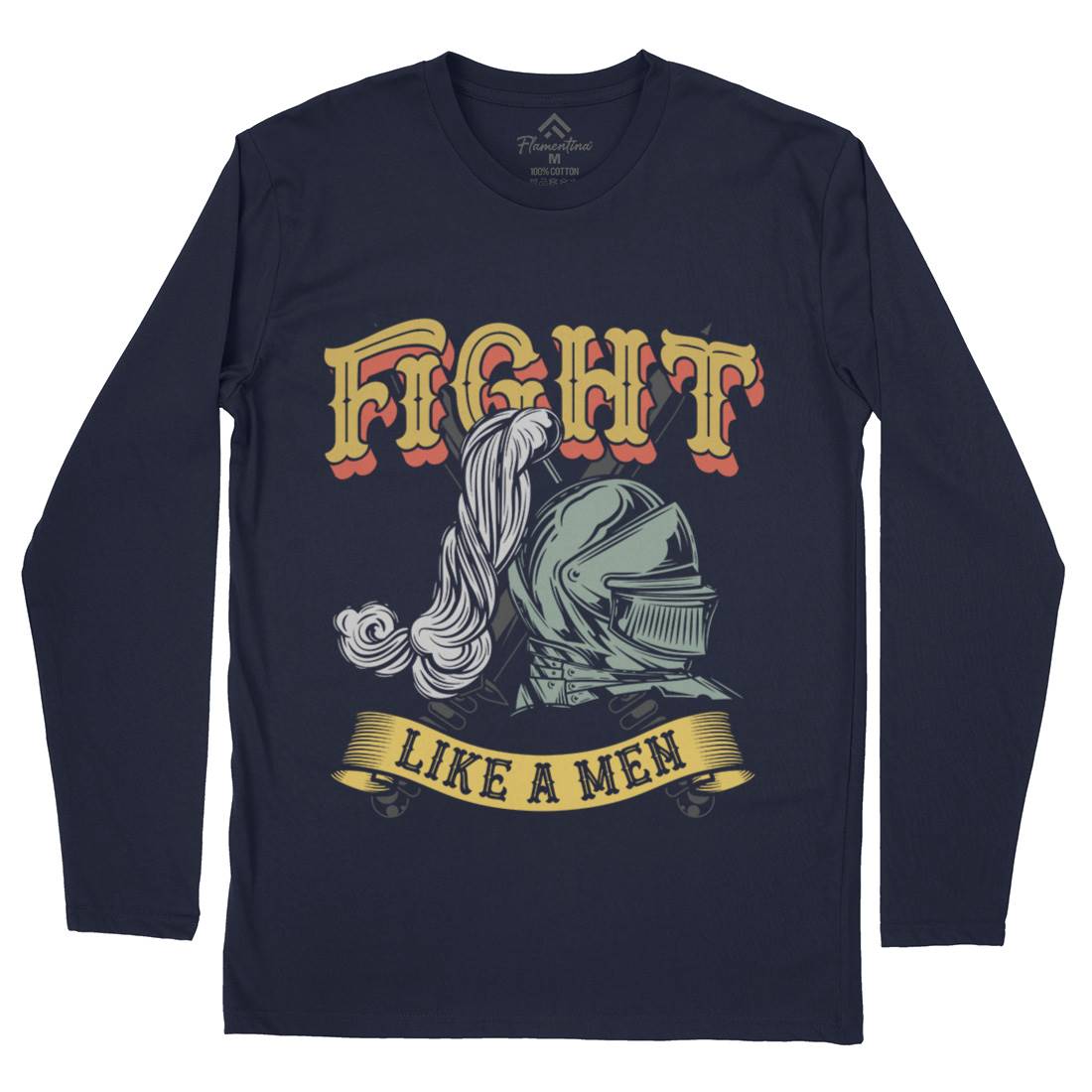 Knight Fight Mens Long Sleeve T-Shirt Warriors C898