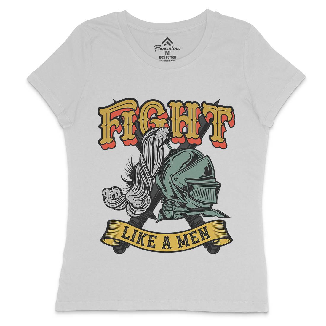 Knight Fight Womens Crew Neck T-Shirt Warriors C898