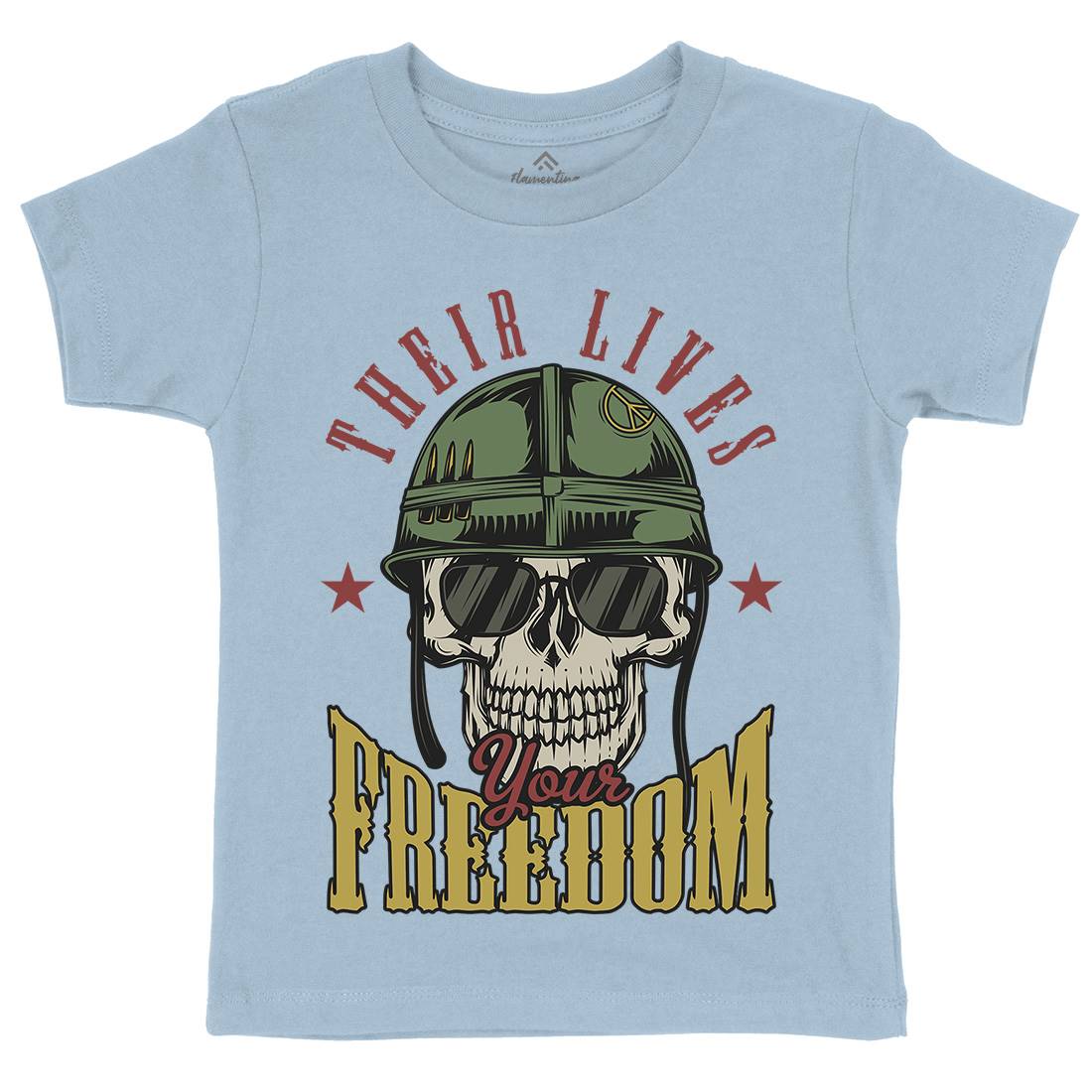 Your Freedom Kids Crew Neck T-Shirt Army C899