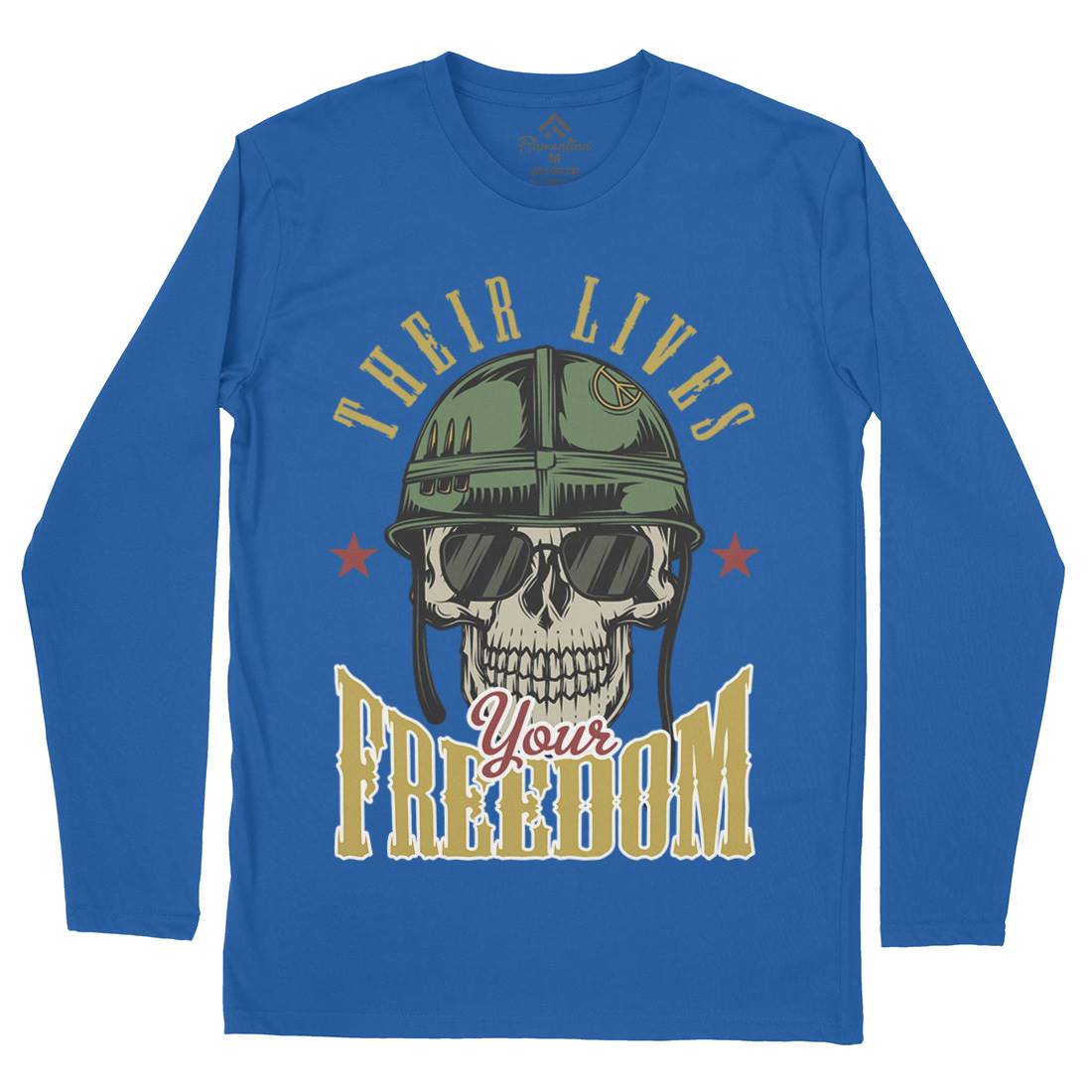 Your Freedom Mens Long Sleeve T-Shirt Army C899