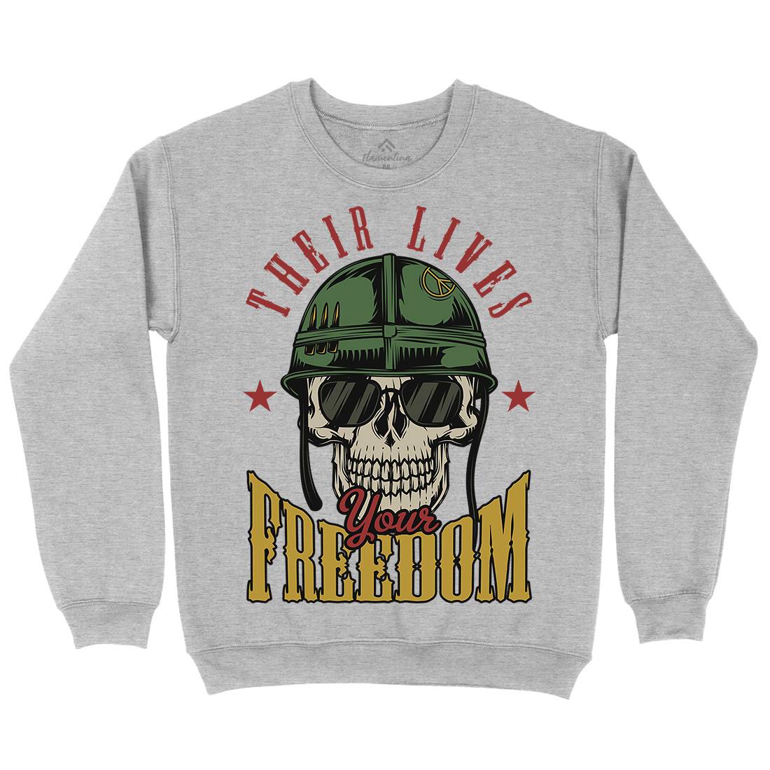 Your Freedom Mens Crew Neck Sweatshirt Army C899