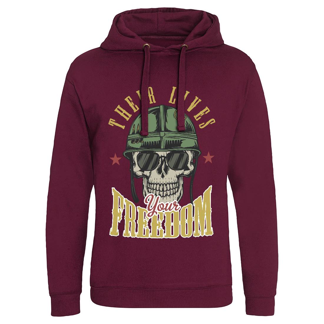 Your Freedom Mens Hoodie Without Pocket Army C899