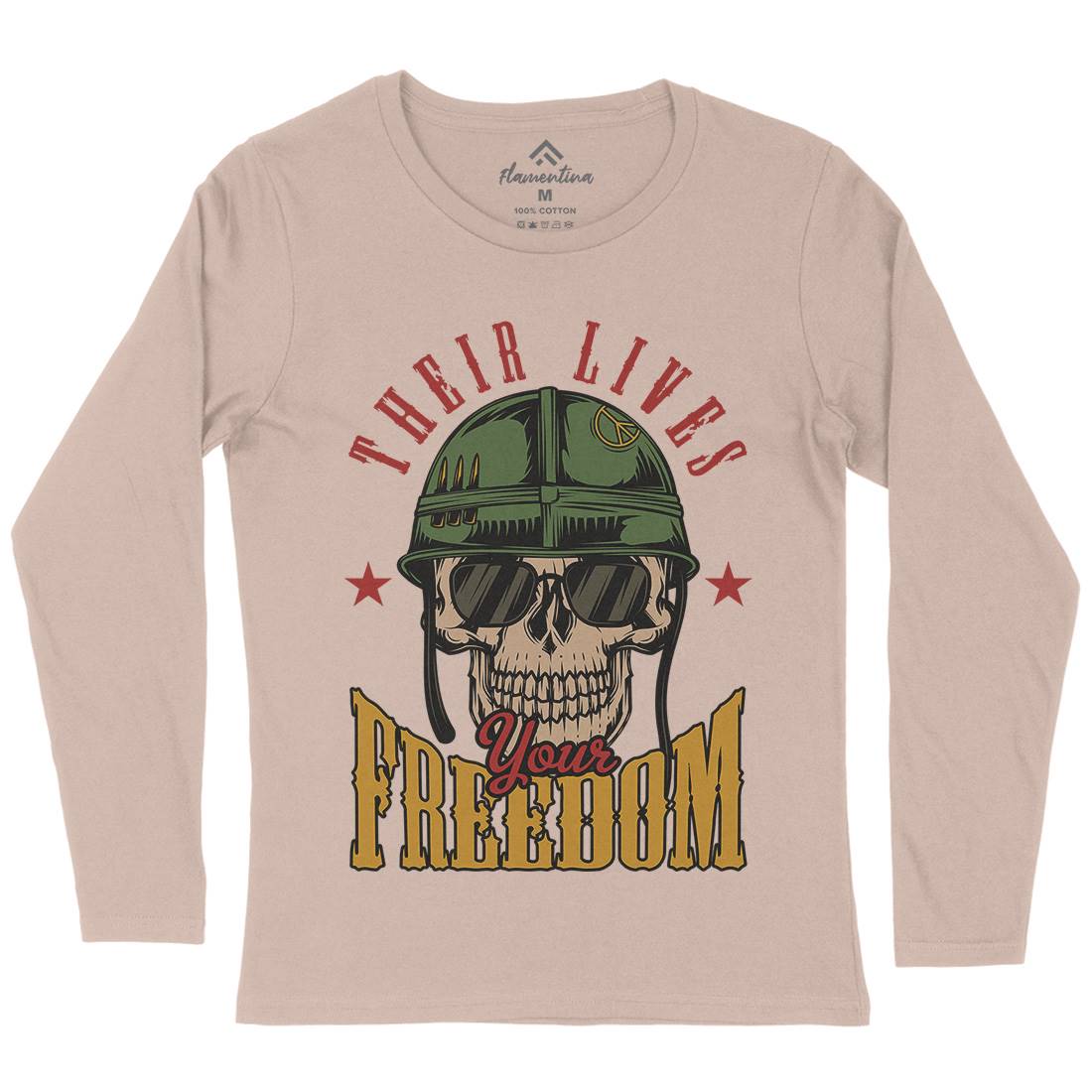 Your Freedom Womens Long Sleeve T-Shirt Army C899