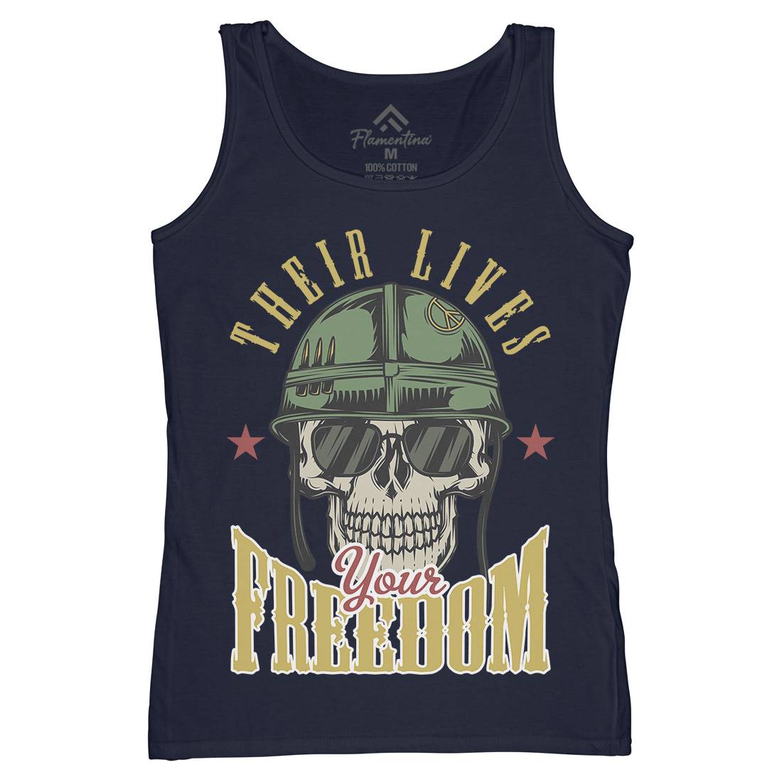 Your Freedom Womens Organic Tank Top Vest Army C899