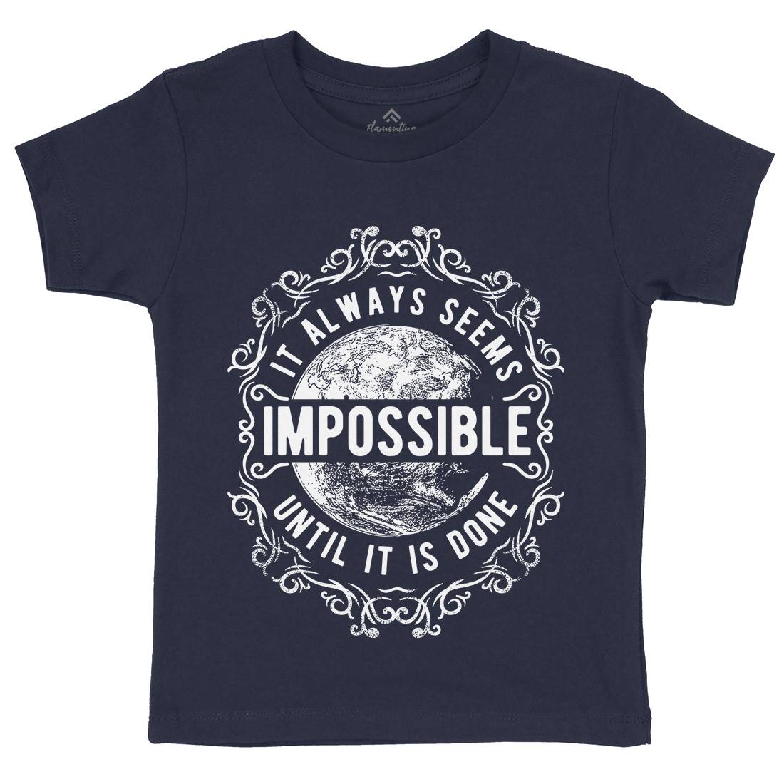 Always Seems Impossible Kids Crew Neck T-Shirt Quotes C900