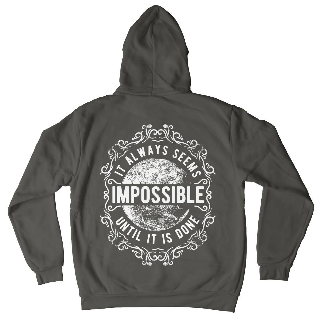 Always Seems Impossible Mens Hoodie With Pocket Quotes C900
