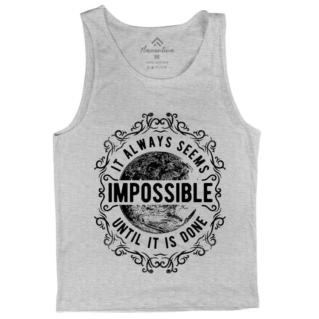 Always Seems Impossible Mens Tank Top Vest Quotes C900