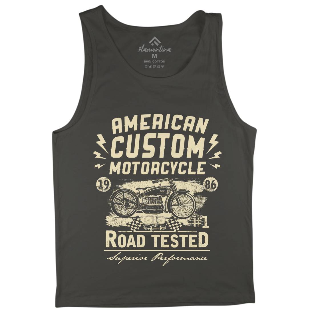 American Custom Mens Tank Top Vest Motorcycles C901