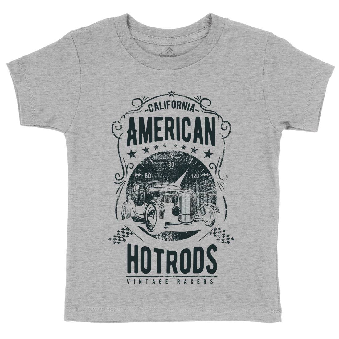 American Hotrods Kids Organic Crew Neck T-Shirt Cars C902