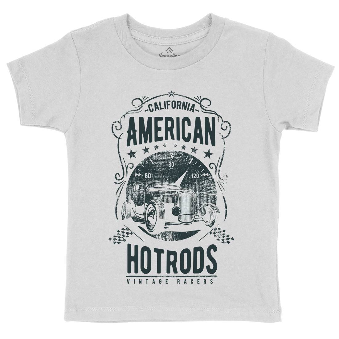 American Hotrods Kids Organic Crew Neck T-Shirt Cars C902