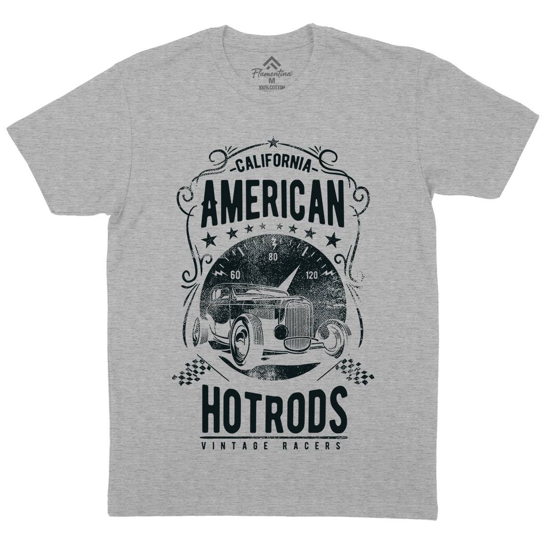 American Hotrods Mens Crew Neck T-Shirt Cars C902