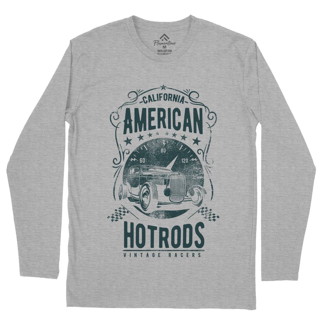 American Hotrods Mens Long Sleeve T-Shirt Cars C902