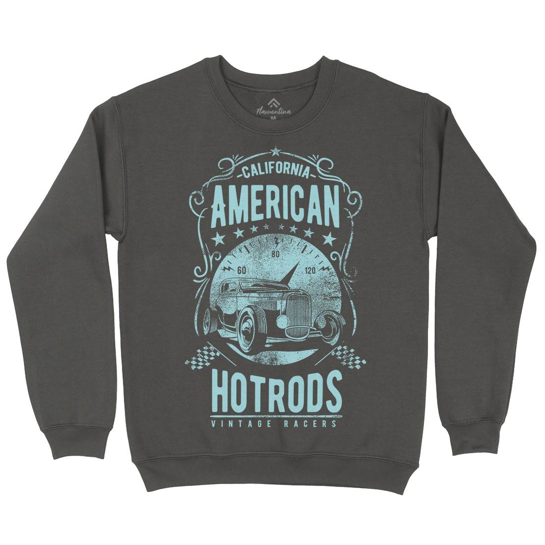 American Hotrods Mens Crew Neck Sweatshirt Cars C902