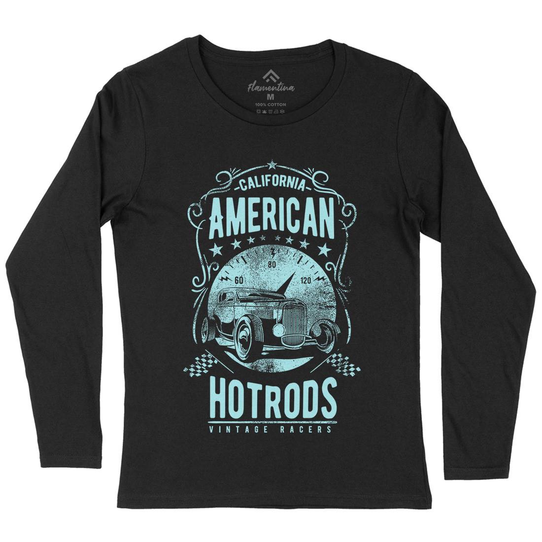 American Hotrods Womens Long Sleeve T-Shirt Cars C902