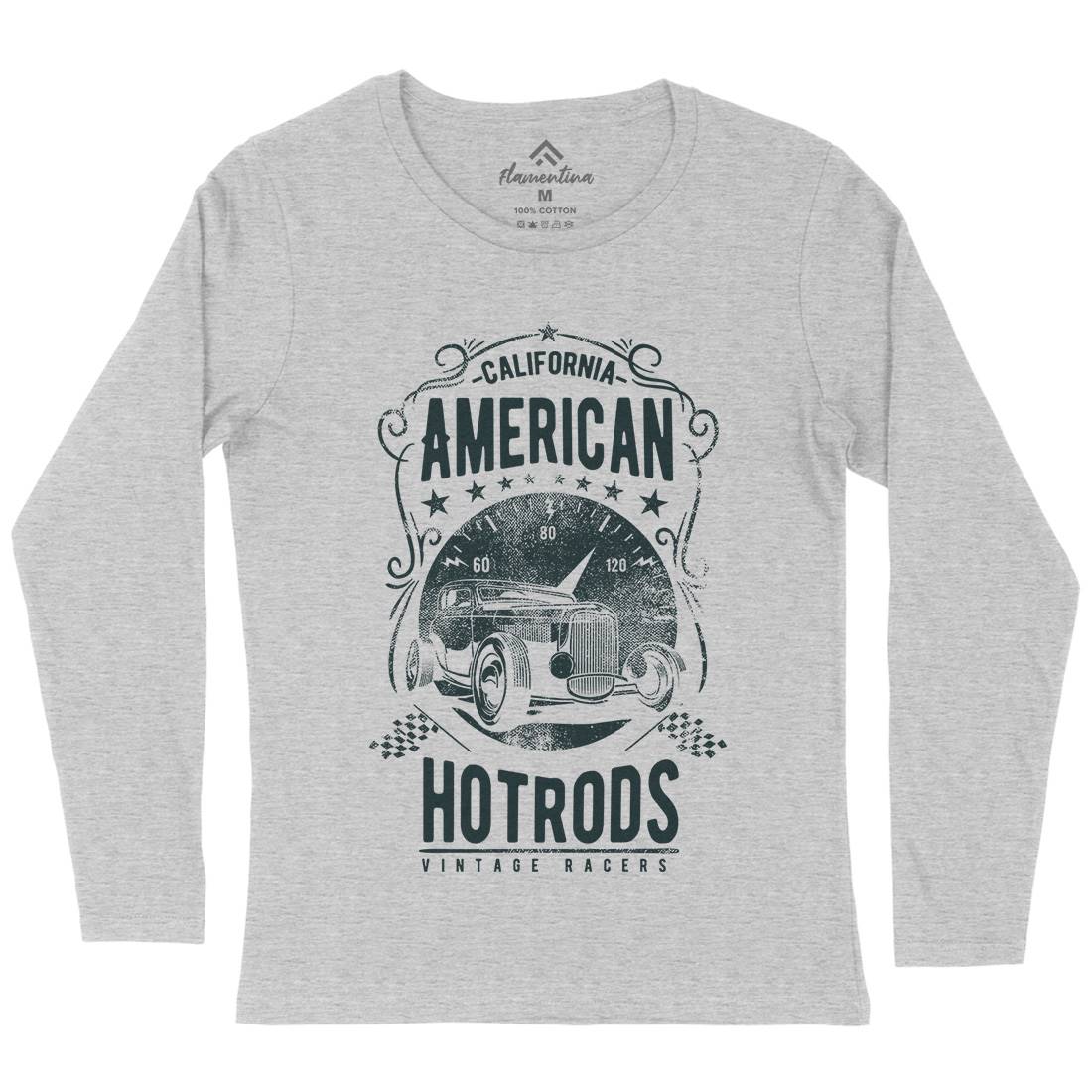 American Hotrods Womens Long Sleeve T-Shirt Cars C902