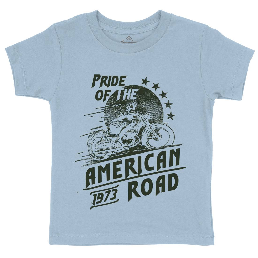American Pride Kids Crew Neck T-Shirt Motorcycles C903