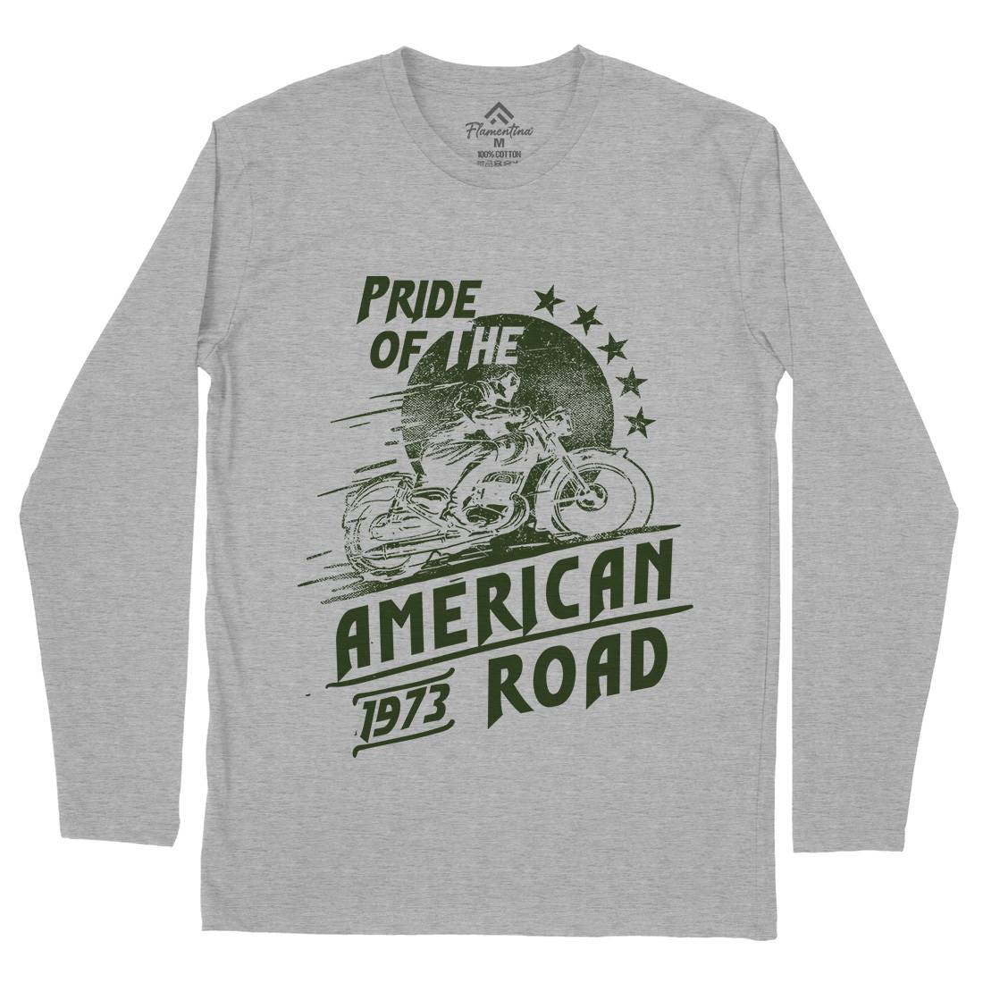 American Pride Mens Long Sleeve T-Shirt Motorcycles C903