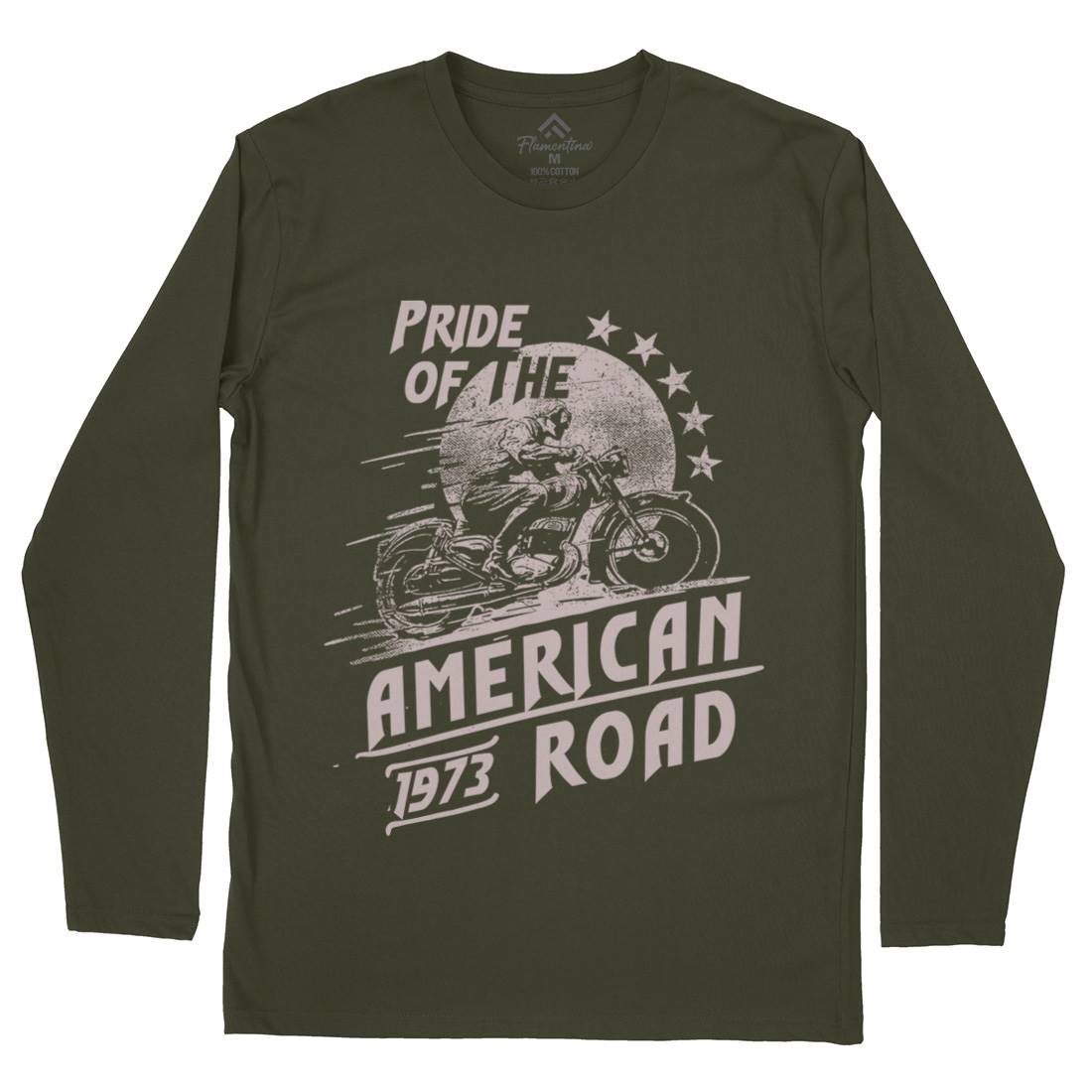 American Pride Mens Long Sleeve T-Shirt Motorcycles C903
