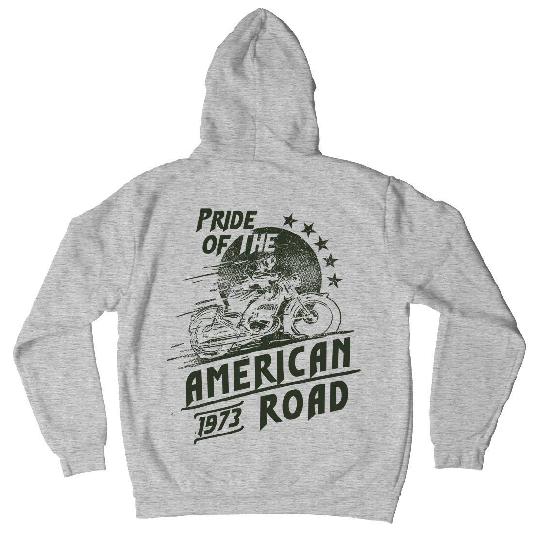 American Pride Mens Hoodie With Pocket Motorcycles C903