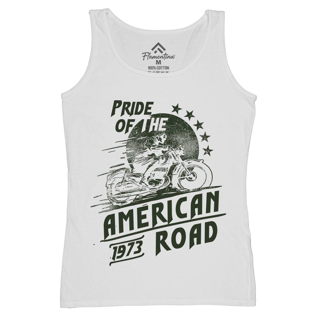 American Pride Womens Organic Tank Top Vest Motorcycles C903