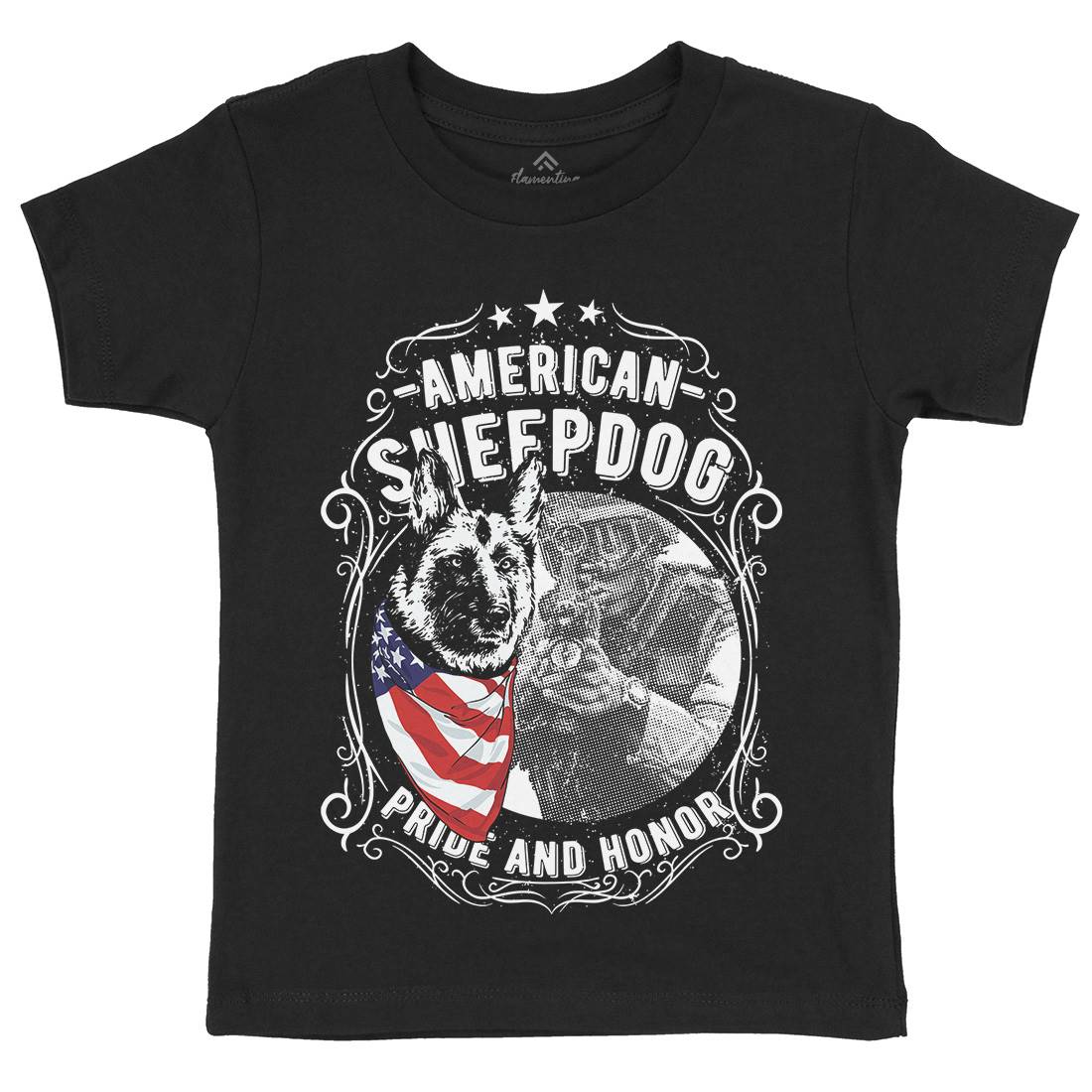 Sheepdog Kids Crew Neck T-Shirt American C904