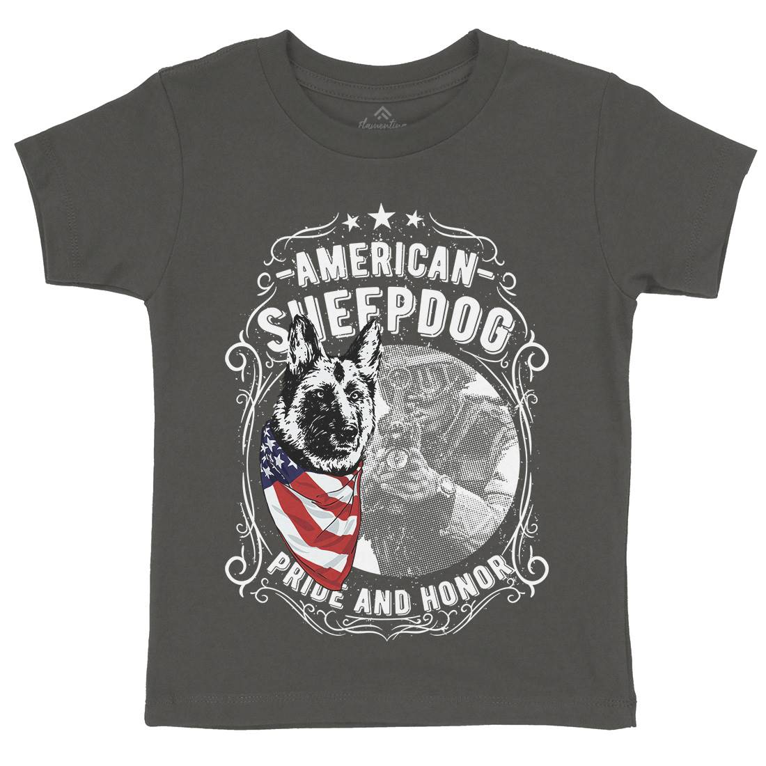 Sheepdog Kids Organic Crew Neck T-Shirt American C904