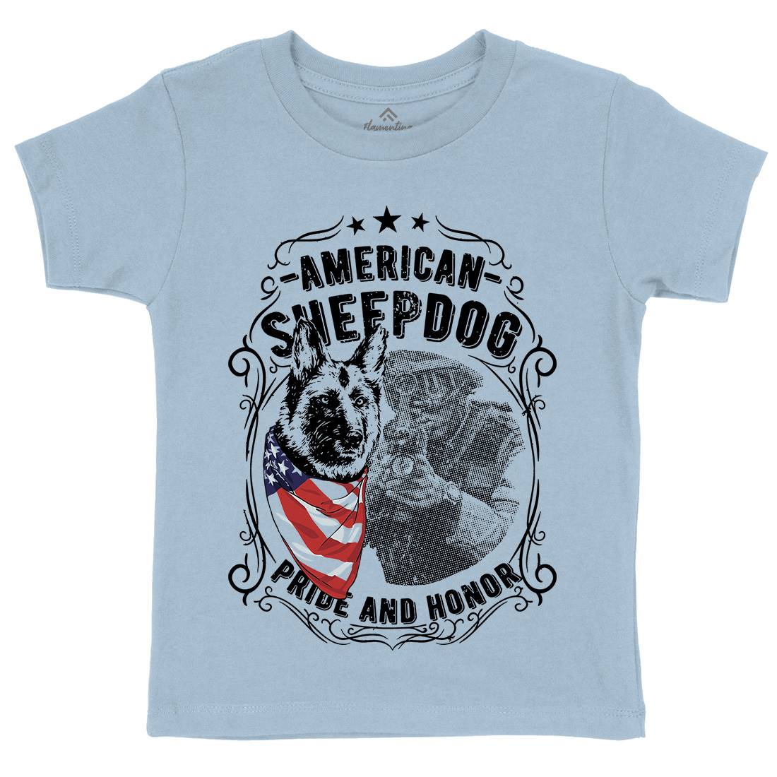 Sheepdog Kids Crew Neck T-Shirt American C904