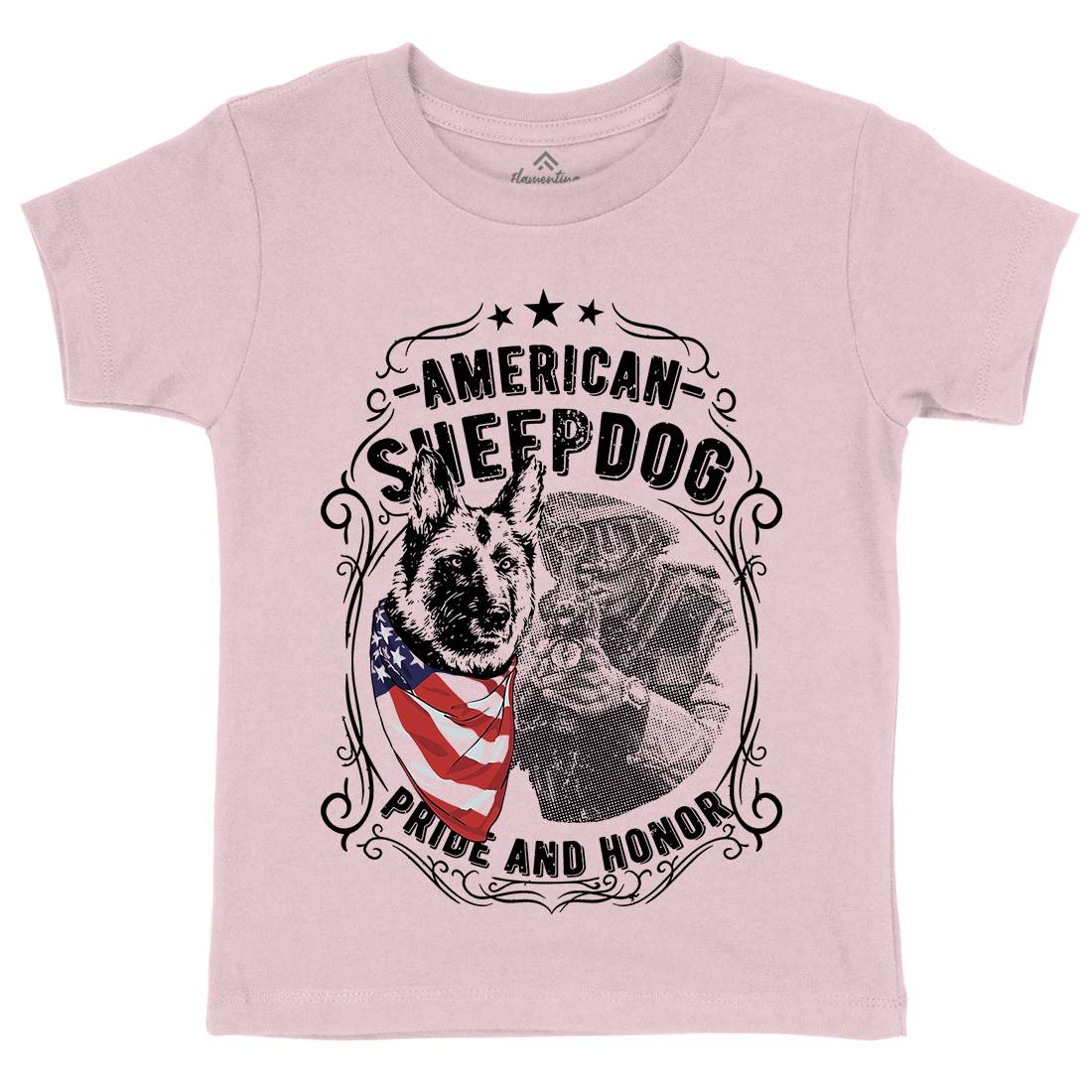 Sheepdog Kids Organic Crew Neck T-Shirt American C904