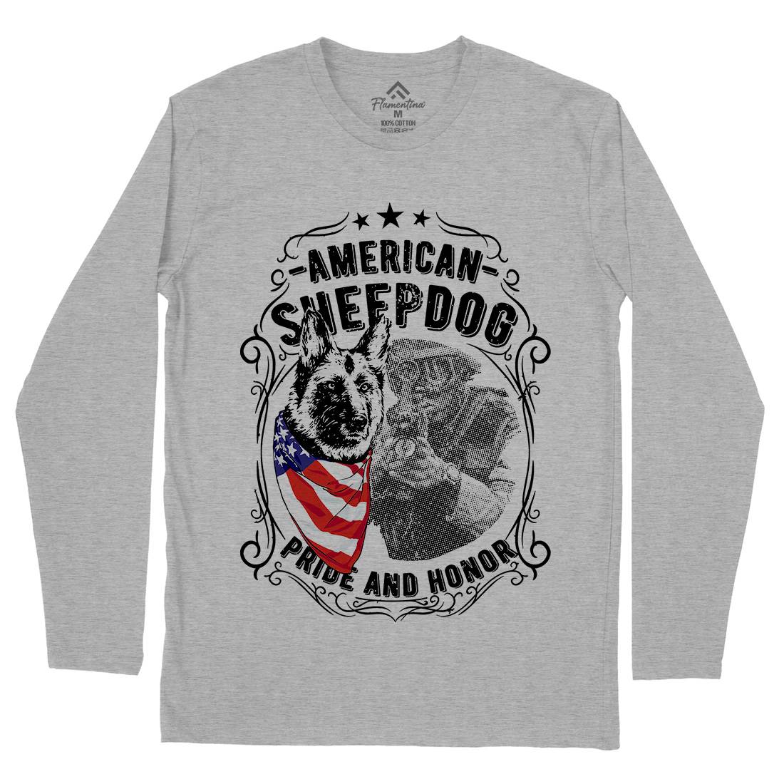 Sheepdog Mens Long Sleeve T-Shirt American C904