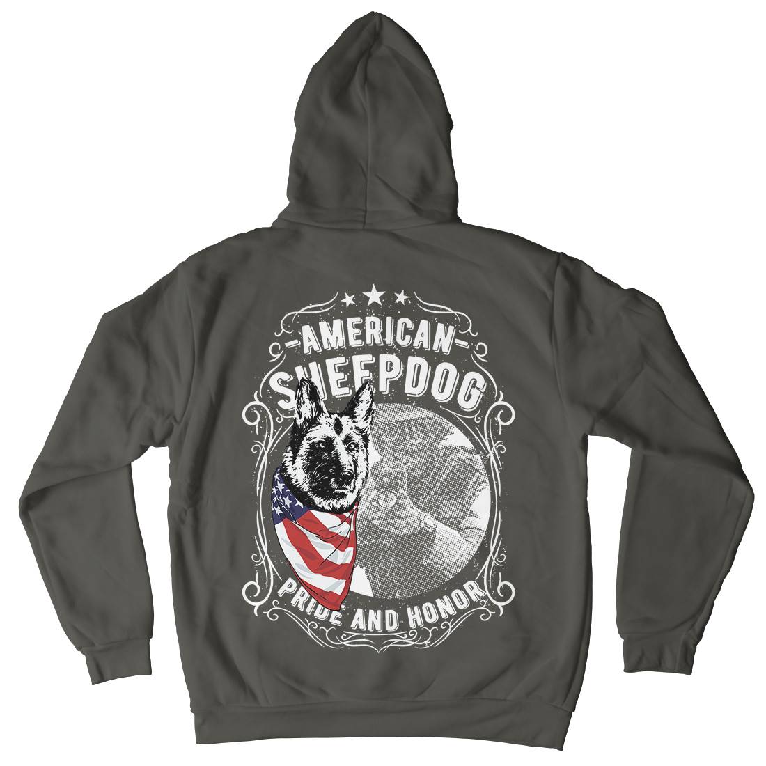 Sheepdog Mens Hoodie With Pocket American C904