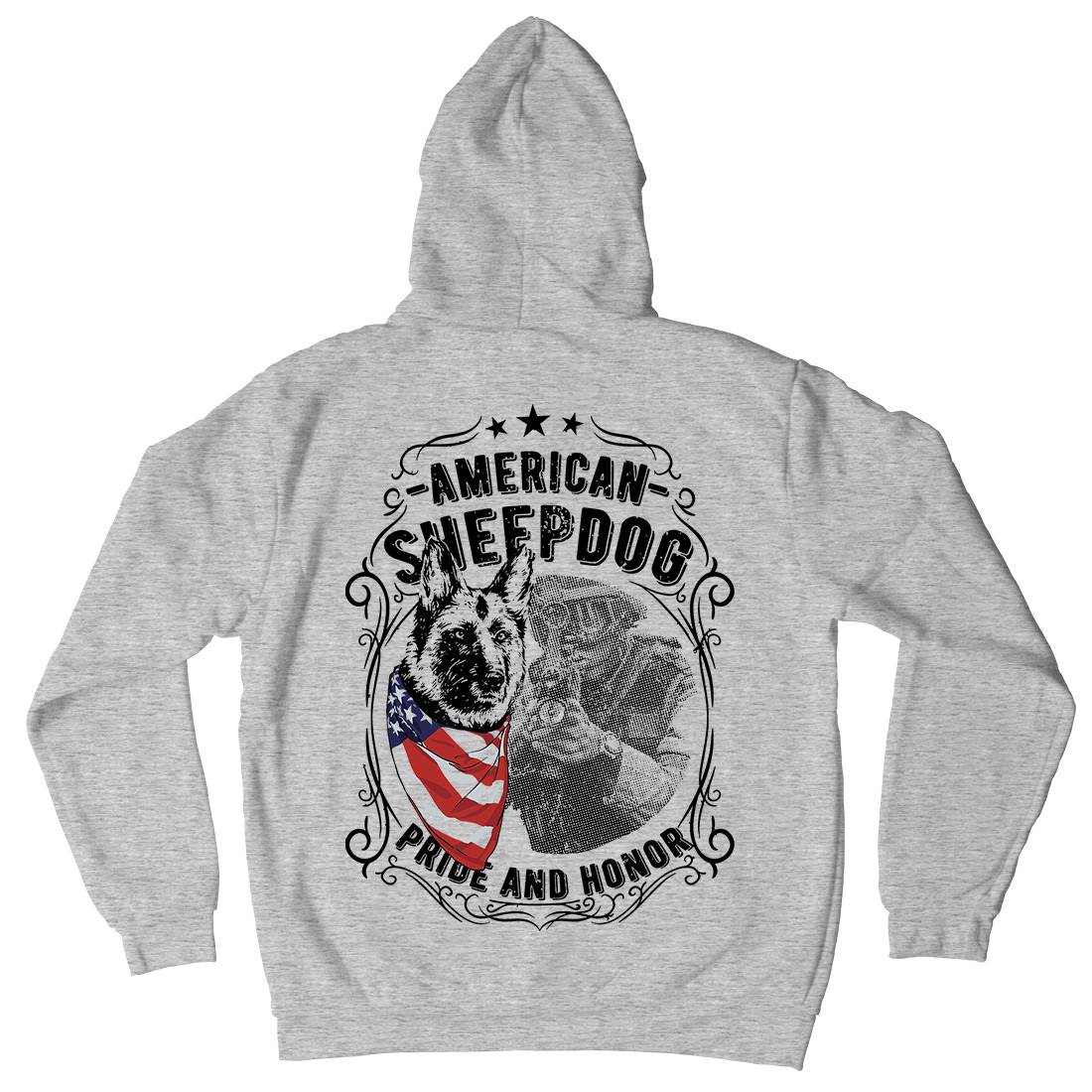 Sheepdog Mens Hoodie With Pocket American C904