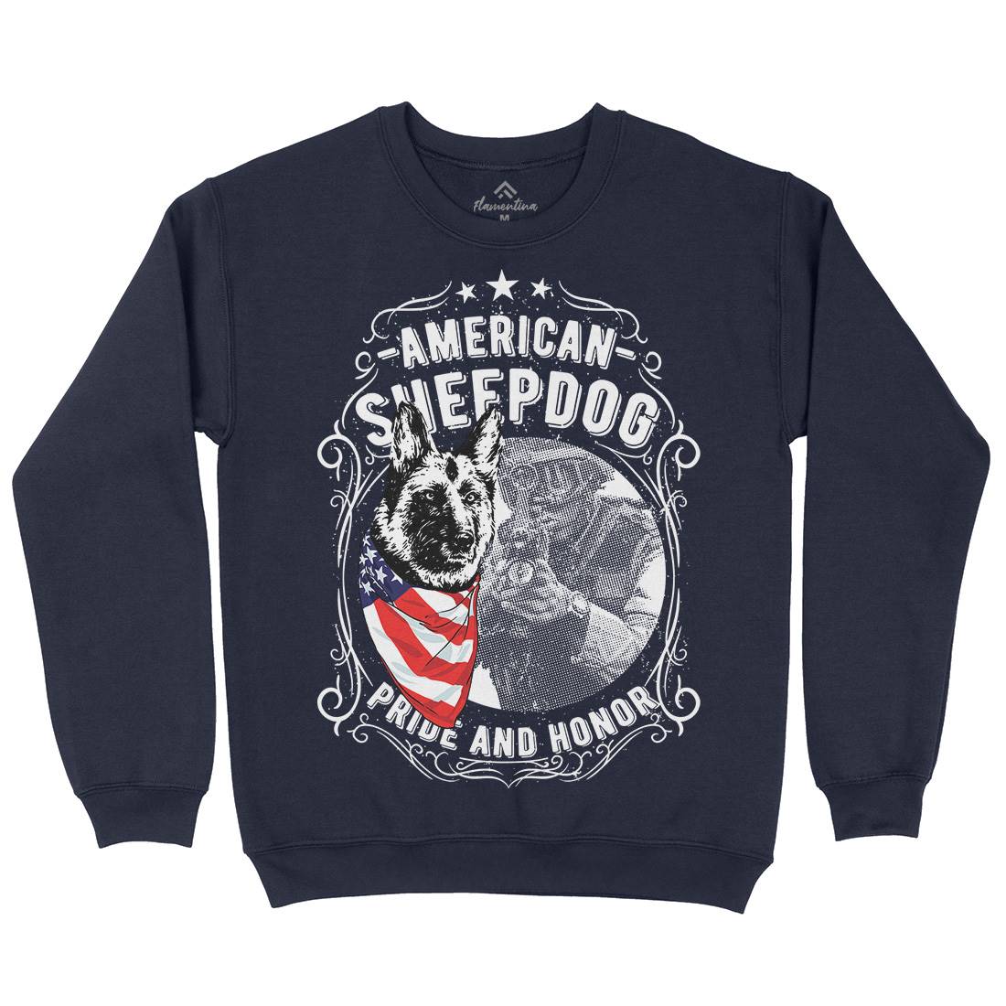 Sheepdog Mens Crew Neck Sweatshirt American C904
