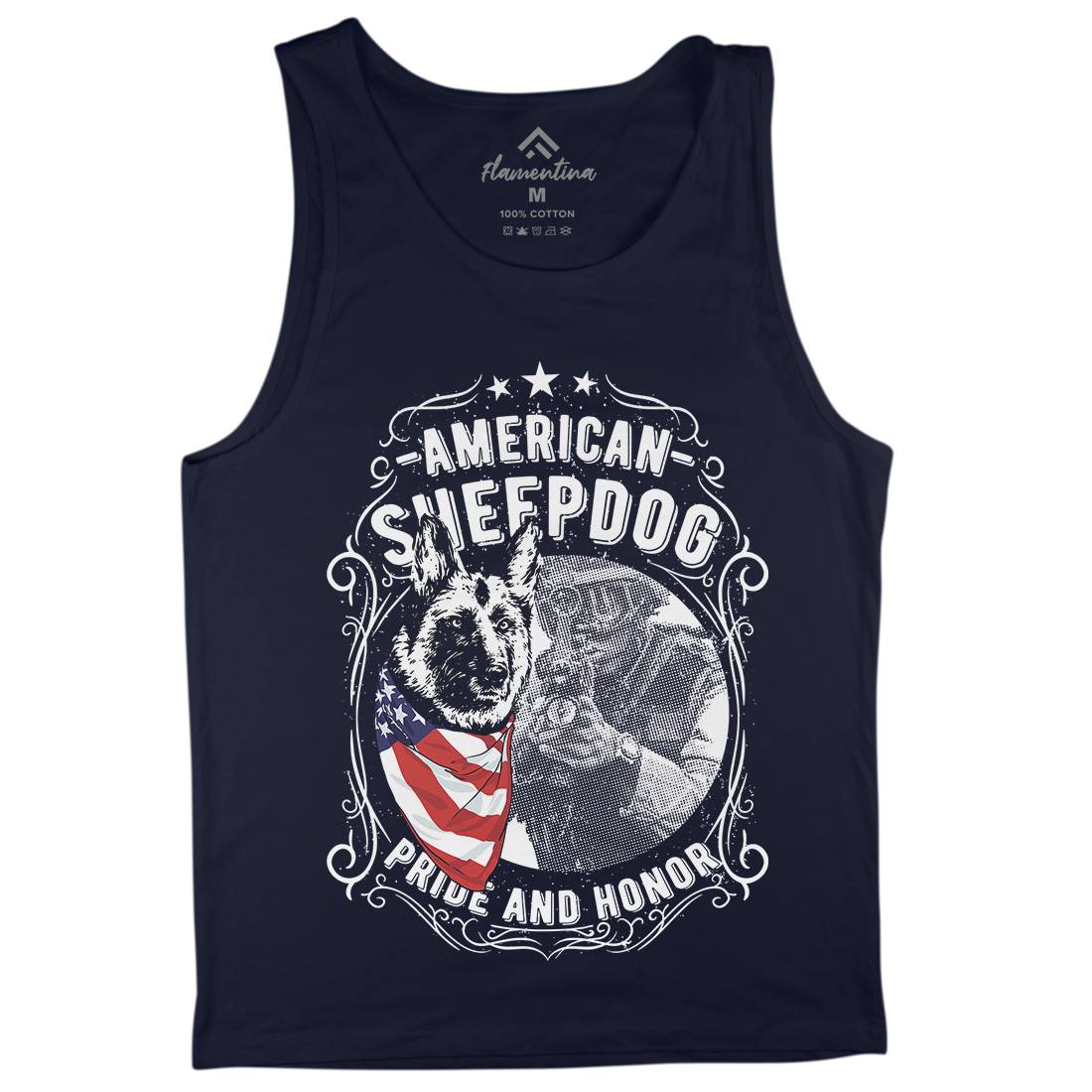 Sheepdog Mens Tank Top Vest American C904