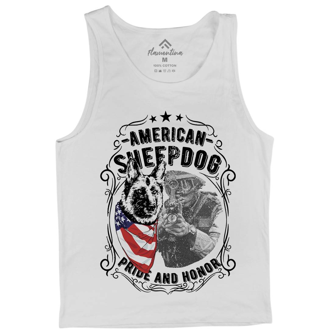Sheepdog Mens Tank Top Vest American C904