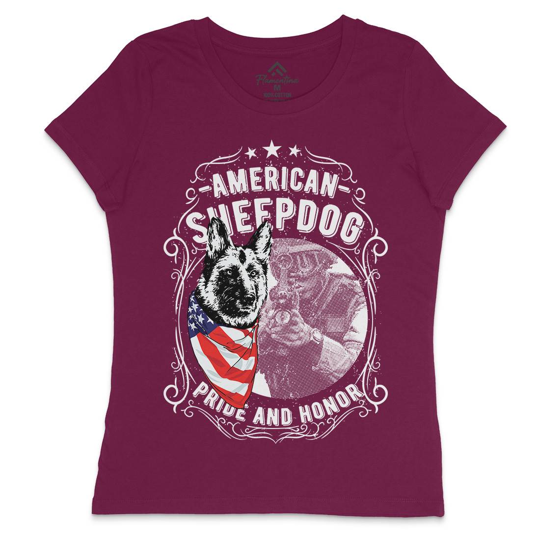 Sheepdog Womens Crew Neck T-Shirt American C904