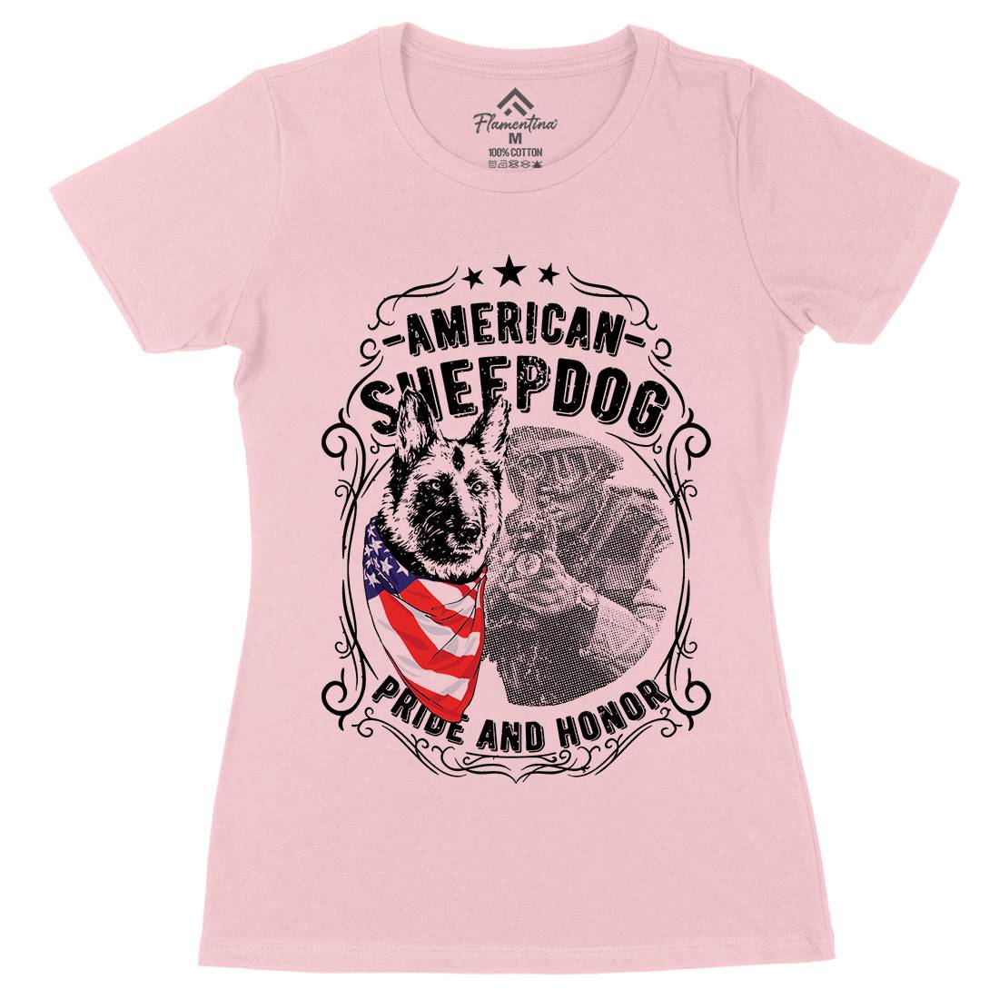 Sheepdog Womens Organic Crew Neck T-Shirt American C904