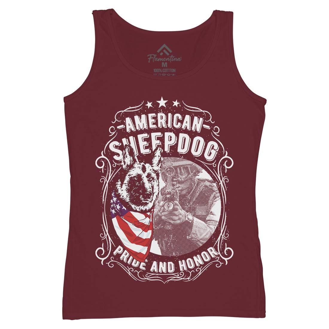 Sheepdog Womens Organic Tank Top Vest American C904