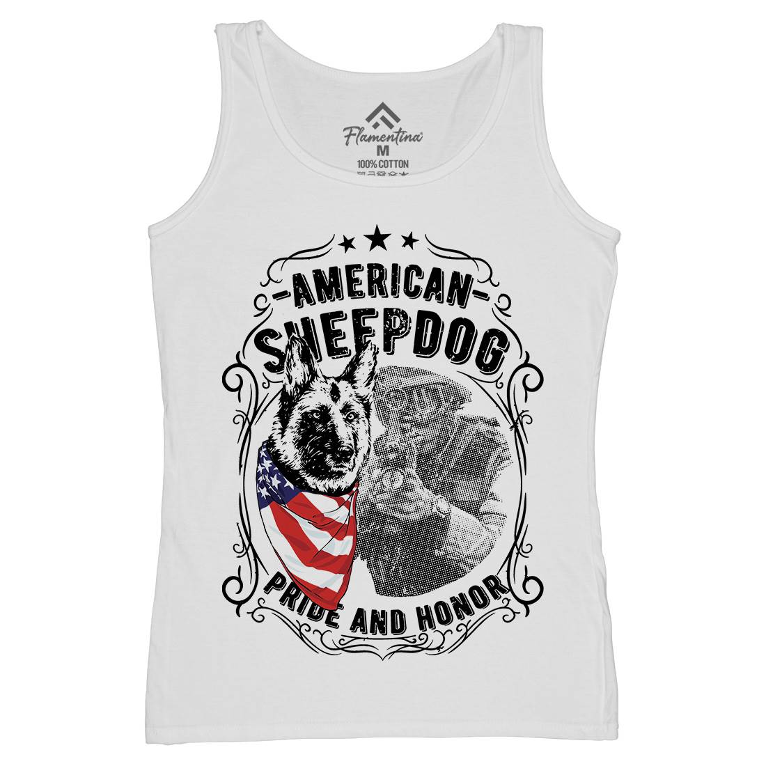 Sheepdog Womens Organic Tank Top Vest American C904