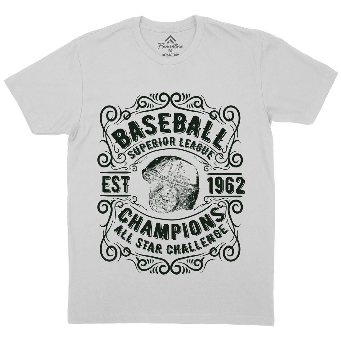 Baseball Superior League Mens Crew Neck T-Shirt Sport C906