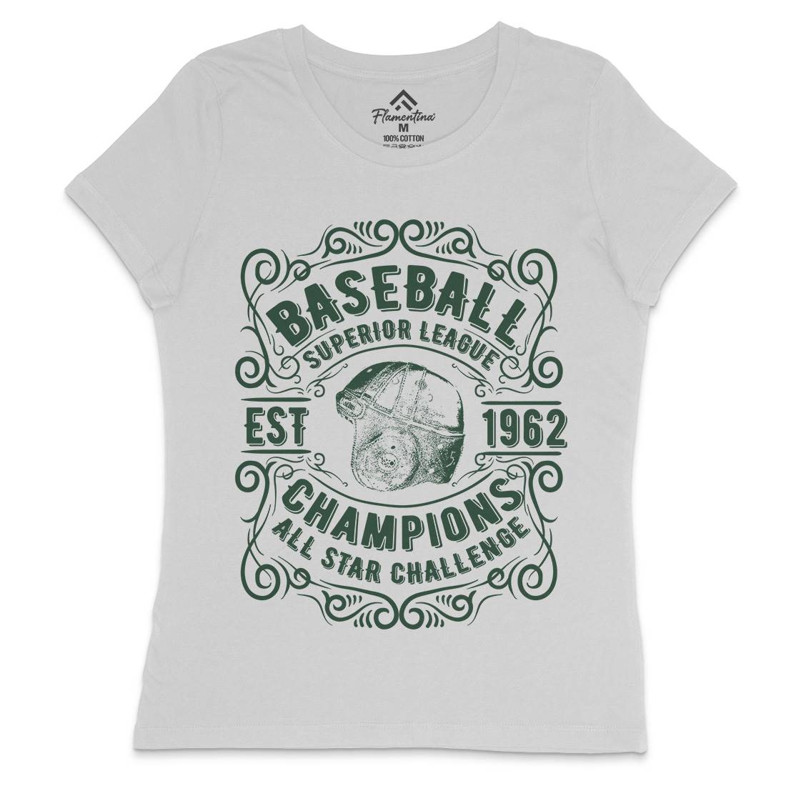 Baseball Superior League Womens Crew Neck T-Shirt Sport C906