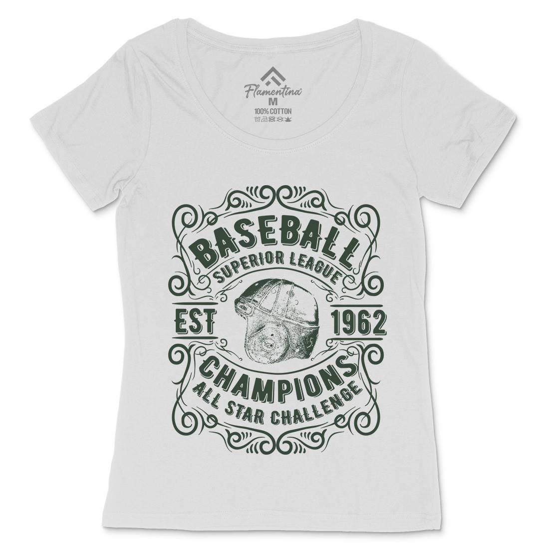 Baseball Superior League Womens Scoop Neck T-Shirt Sport C906
