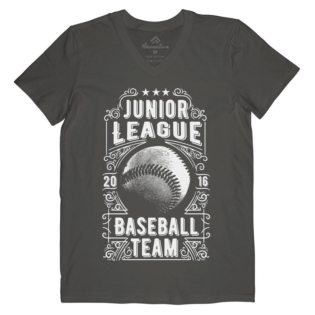 Baseball Team Mens V-Neck T-Shirt Sport C907