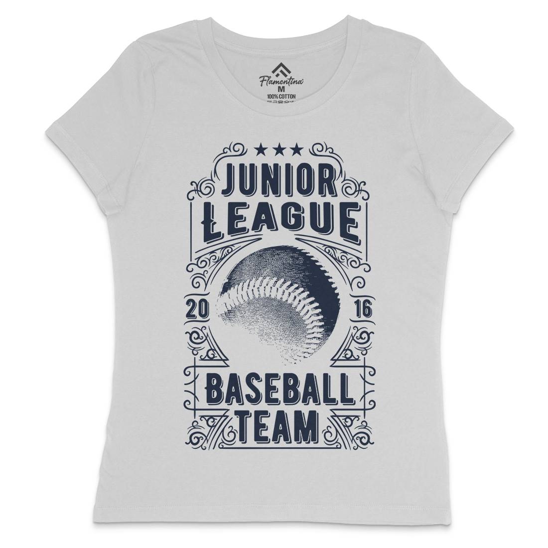 Baseball Team Womens Crew Neck T-Shirt Sport C907