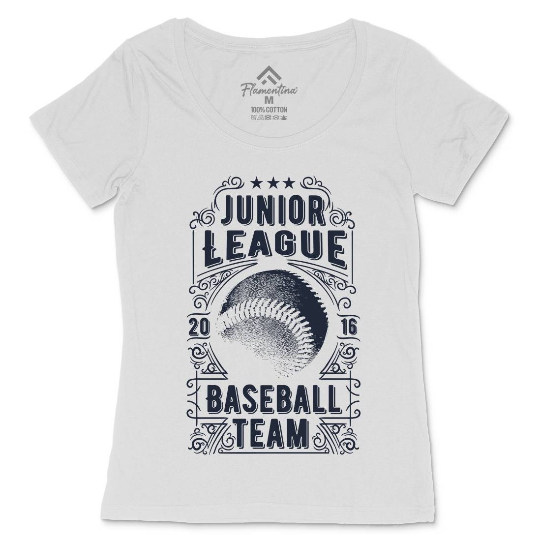 Baseball Team Womens Scoop Neck T-Shirt Sport C907