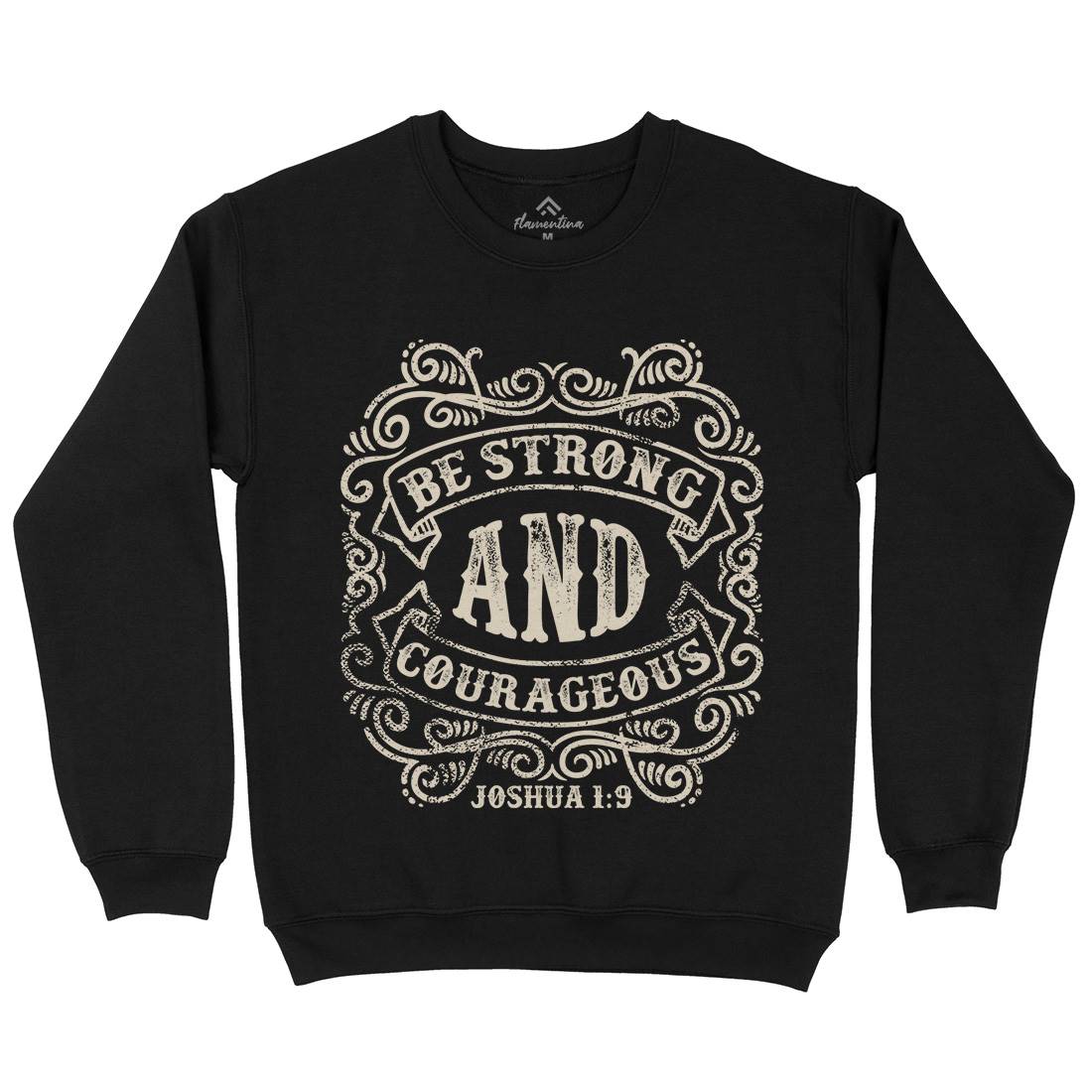 Be Strong And Courageous Kids Crew Neck Sweatshirt Religion C908