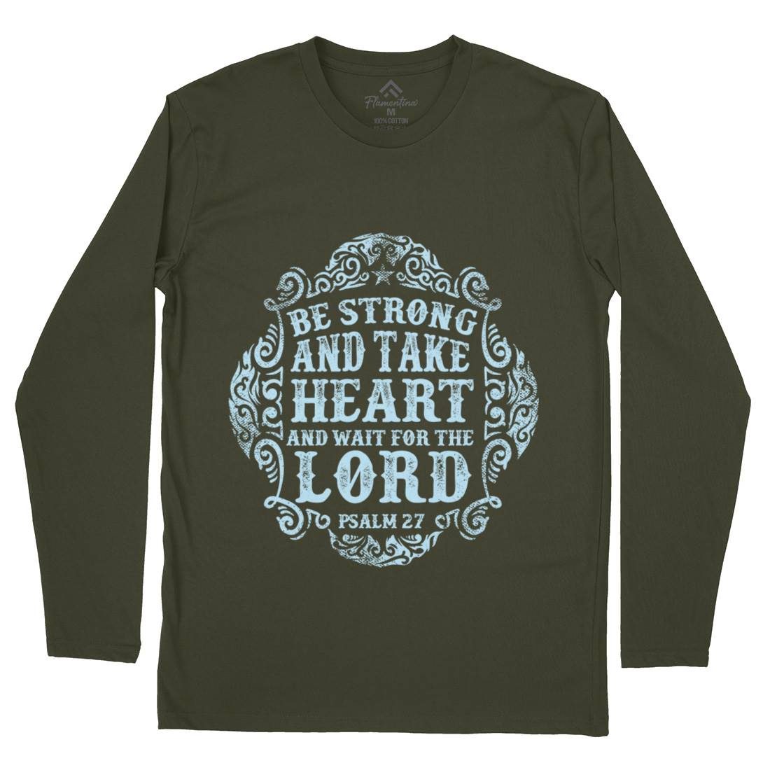 Be Strong And Wait The Lord Mens Long Sleeve T-Shirt Religion C909